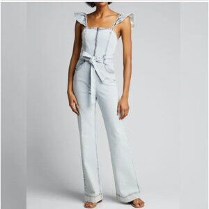 Alice + Olivia Jean Flutter Sleeve Jumpsuit in Fools Paradise Size 30